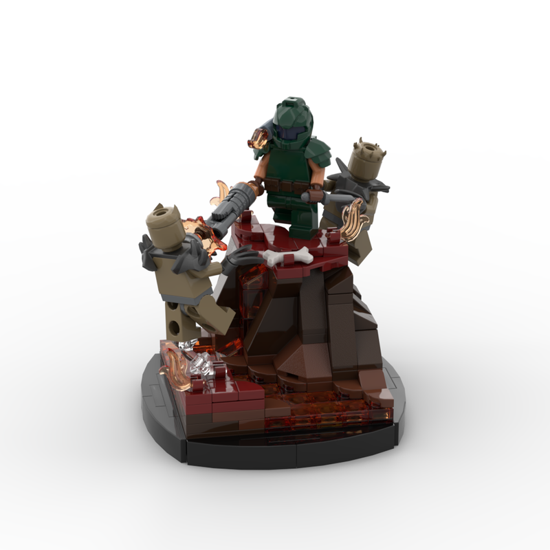 Lego DOOM Hellscape Diorama