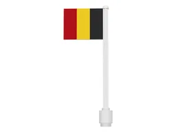 Flag on Flagpole, Straight with Belgium Pattern (Stickers)