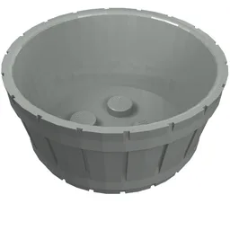 Barrel Half Large / Light Gray