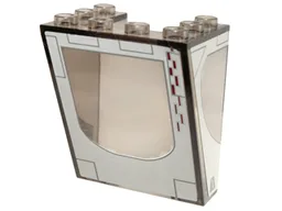Windscreen 3 x 4 x 4 Inverted with Window Frames with Rectangles, Triangles and Small Red Lines Pattern (Stickers) - Set 10195