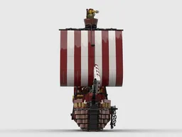Dark Red Pirates Sailboat