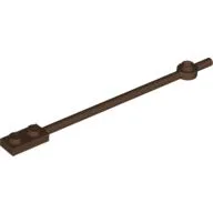 Bar 1 x 12 with 1 x 2 Plate End with Solid Studs and 1 x 1 Round Plate End / Brown