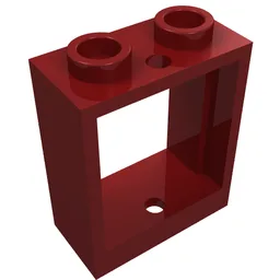 Window 1 x 2 x 2 Flat Front / Dark Red