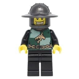 Dragon Knight, Dark Green, Wide Brim Helmet, Gold Tooth