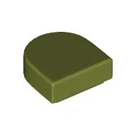 Tile Round 1 x 1 Half Circle / Olive Green