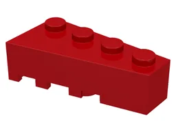 Brick Wedged, Angled 4 x 2 Right / Red
