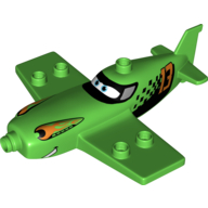 Lego Duplo Airplane with Ripslinger Print / Bright Green