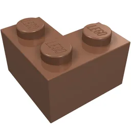 Brick 2 x 2 Corner / Light Brown