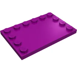 Plate Special 4 x 6, Studs on 3 Edges / Purple