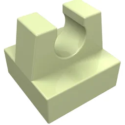 Tile Special 1 x 1 with Clip and Straight Tips / Light Lime