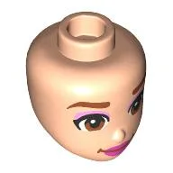 Minidoll Head, Dark Orange Eyebrows, Bright Pink Eyeshadow, Brown Eyes, Dark Pink Lips / Light Nougat
