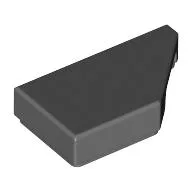 Tile 1 x 2 with Stud Notch Right / Dark Bluish Gray