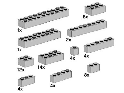 Lego Assorted Light Gray Bricks