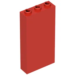 Brick 1 x 3 x 5 with Side Supports / Red