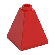 Brick Sloped 75° 2 x 2 x 2 Quadruple Convex / Red