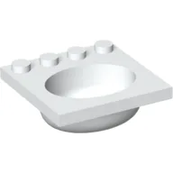 Sink 4 x 4 with Elliptical Basin / White