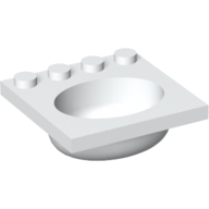 Lego Sink 4 x 4 with Elliptical Basin / White