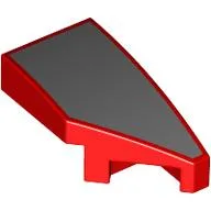 Brick Wedged, Curved 2 x 1 with Stud Notch Right with Dark Bluish Grey Surface Print