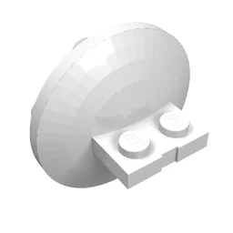 Plate Special 1 x 2 with 4 x 4 disk at 90 degrees / White