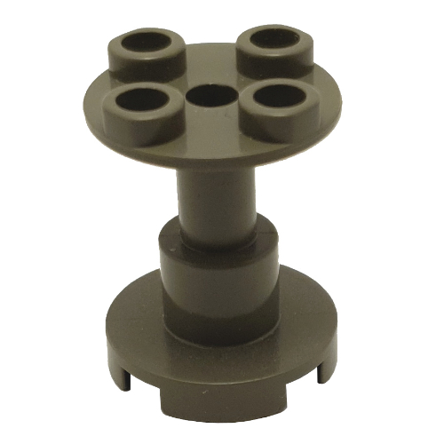 Lego Support Round 2 x 2 x 2 Stand with Reach-Through Center Hole / Dark Gray