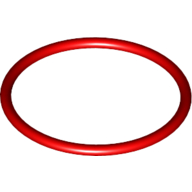Lego Technic Rubber Belt Medium [24mm ID] [Round Cross Section] / Red