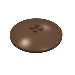 Dish 8 x 8 Inverted [Radar], Solid Studs, Rounded Anti-stud Underside / Brown