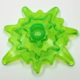 Wave / Power Burst / Flame / Magic Spell Effect, Large Dish with Splash with Stud / Trans-Bright Green