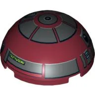 Dome Hemisphere 4 x 4 with R4-P17 Astromech Droid Print