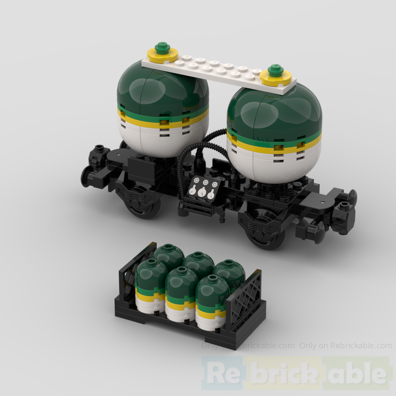 Lego BP Twin Tank Rail Tanker Wagon