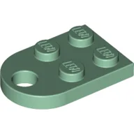 Plate Special 3 x 2 with Rounded End, Hole / Sand Green