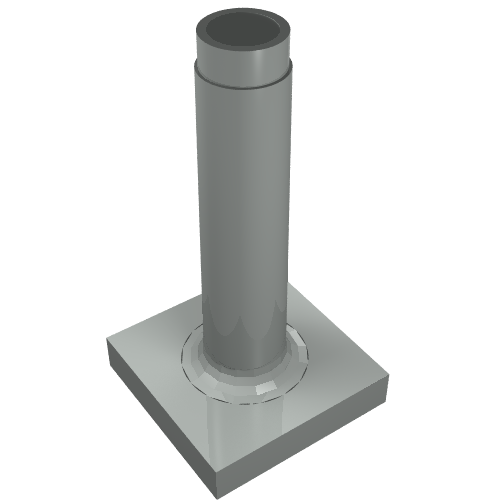 Lego Duplo Sign Post Tall / Light Gray