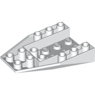 Lego Brick Wedged, Sloped Inverted 6 x 4 with 4 Stud Connections / White