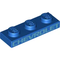 Plate 1 x 3 with White 'Chevrolet' Print