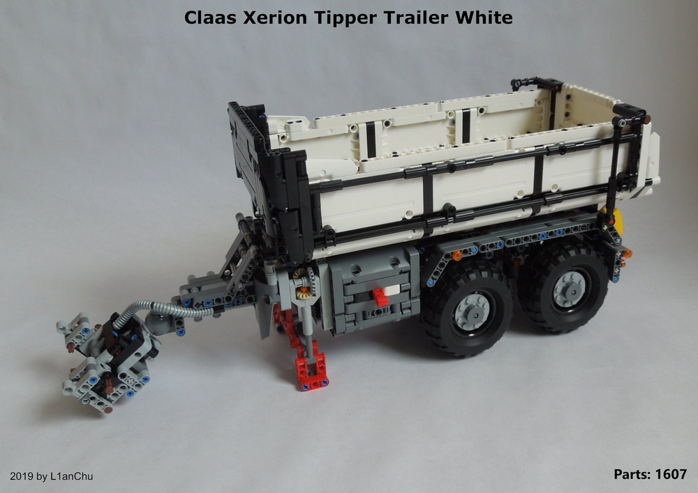 Lego Claas Xerion Tipper Trailer White