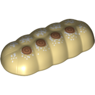 Lego Food Bread Knotted Loaf with White Speckles and Medium Nougat Spirals Print / Tan
