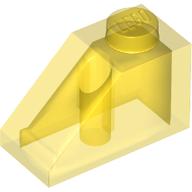 Lego Brick Sloped 45° 2 x 1 with Bottom Pin / Trans-Yellow