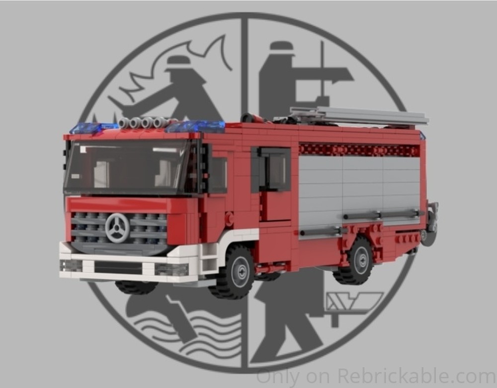 Lego German Fire Truck Mercedes HLF