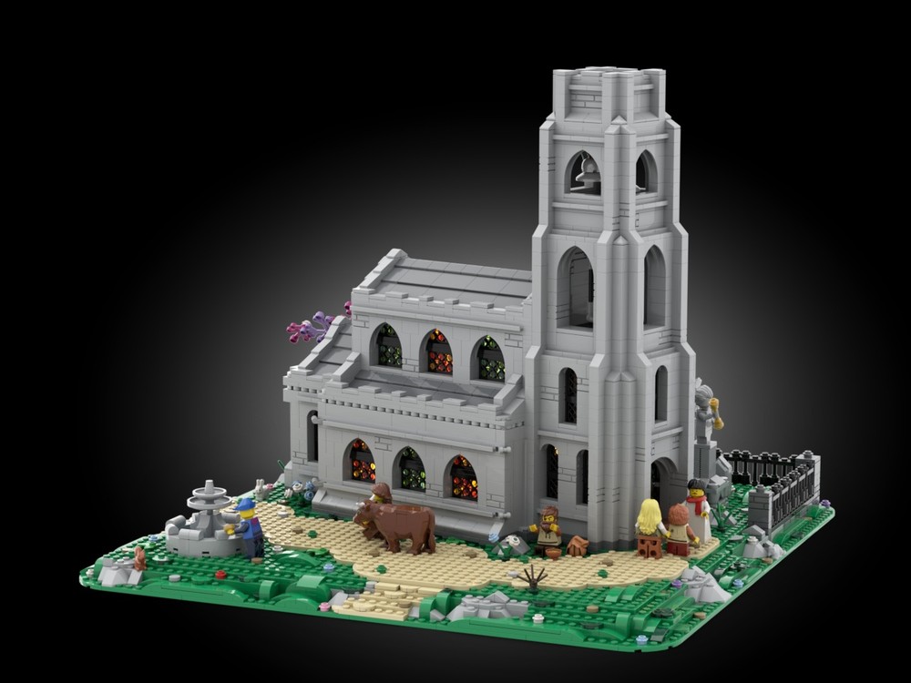 Lego Medieval Church - Medieval Village Diorama