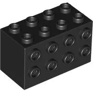 Brick Special 2 x 4 x 2 with Studs on Sides / Black