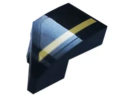 Wedge 2 x 1 x 2/3 Right with Gold Stripe Pattern (Sticker) - Set 76899