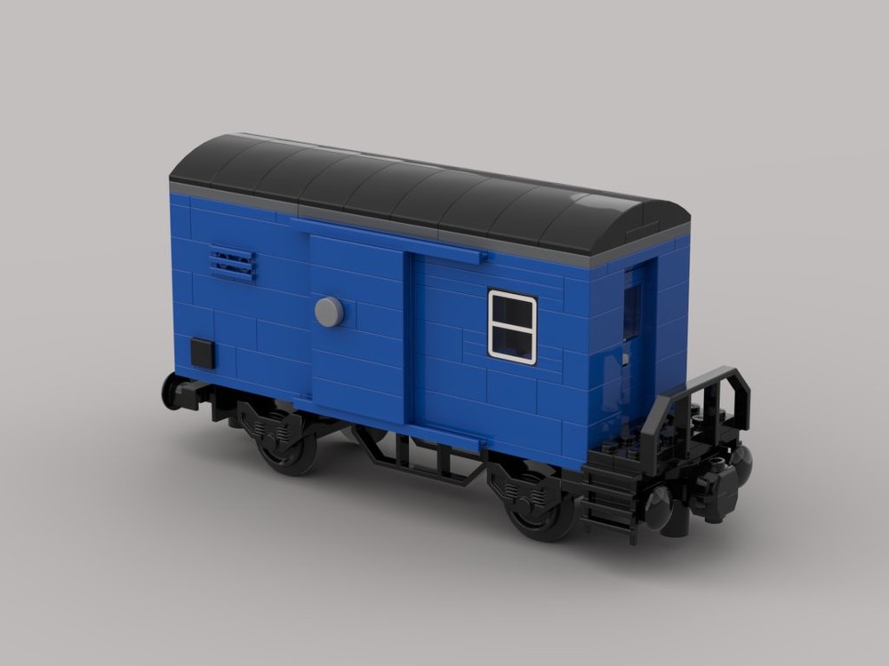 Lego German track construction train wagon / equipment wagon