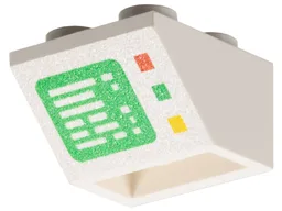 Brick Sloped Inverted 45° 2 x 2 with Computer Screen and Right Side Buttons Print