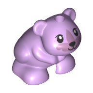 Lego Animal, Hamster, Black Eyes, Black Nose, Lavender Face / [No Color/Any Color]