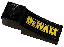 Lego Arch 1 x 3 Inverted with Yellow DeWALT Logo Pattern Model Left Side (Sticker) - Set 76919