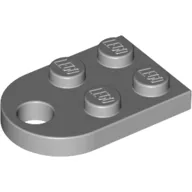 Plate Special 3 x 2 with Rounded End, Hole / Light Bluish Gray