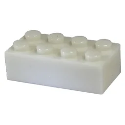 Brick 2 x 4 / Glitter Milky White