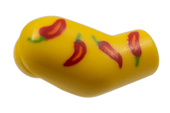 Lego Arm, Right with Red Peppers Pattern
