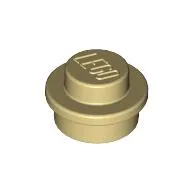 Plate Round 1 x 1 with Solid Stud / Tan