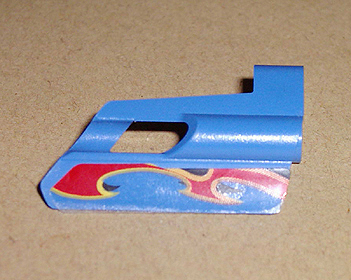 Lego Technic, Panel Fairing #25 Small Short, Small Hole, Side A with Flame Pattern (Sticker) - Set 8646