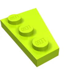 Wedge Plate 3 x 2 Left / Lime